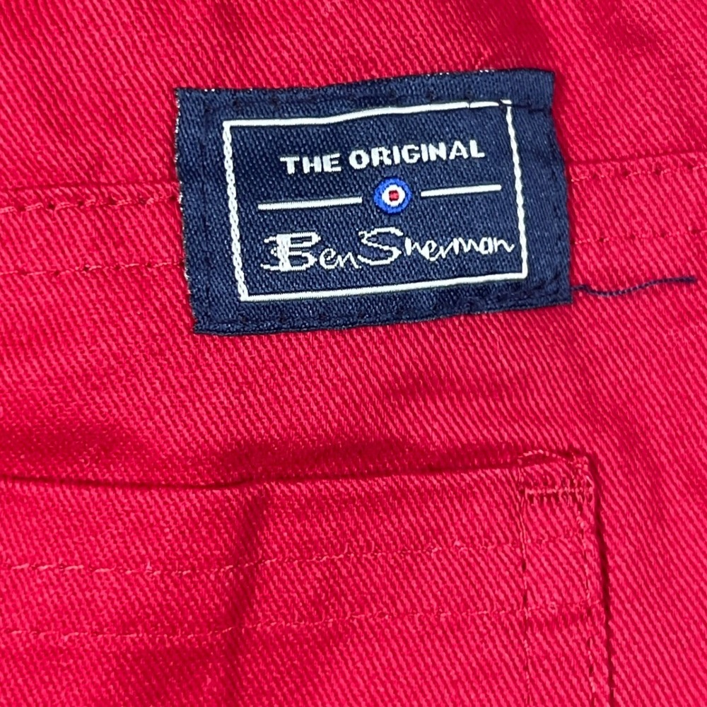 Ben Sherman Kids Pull On Red Dress Shorts Boys Size Small Preppy Cottage - Picture 3 of 5